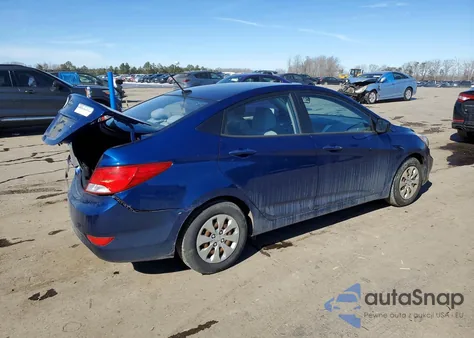 2016 Hyundai Accent Se z USA, uszkodzony, nr VIN KMHCT4AE9GU972779